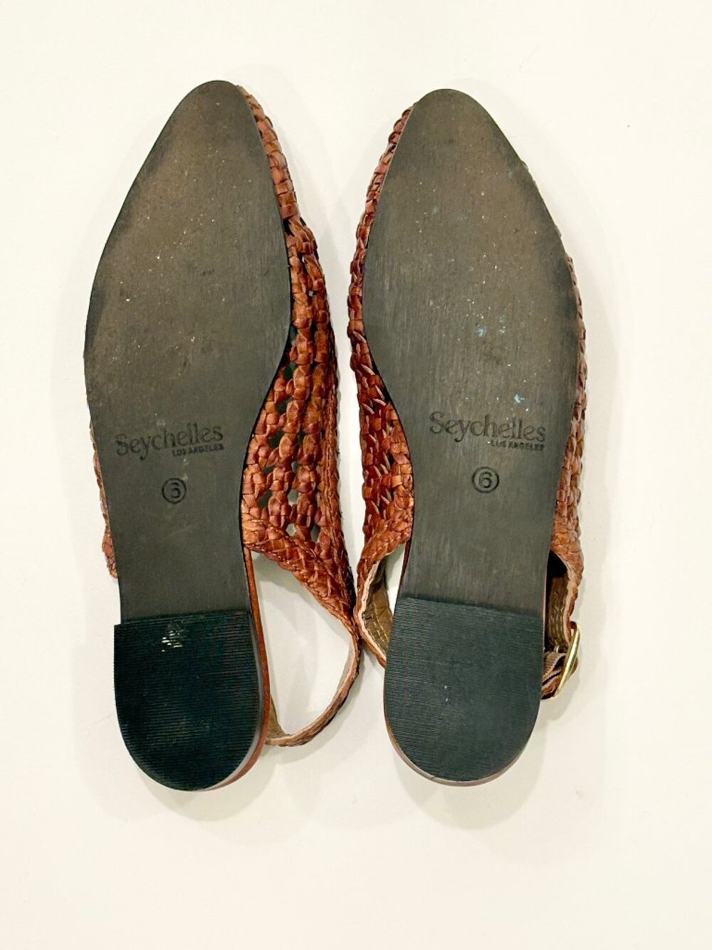 Seychelles Avalon woven leather slingback flats, 6 - Picture 2 of 3